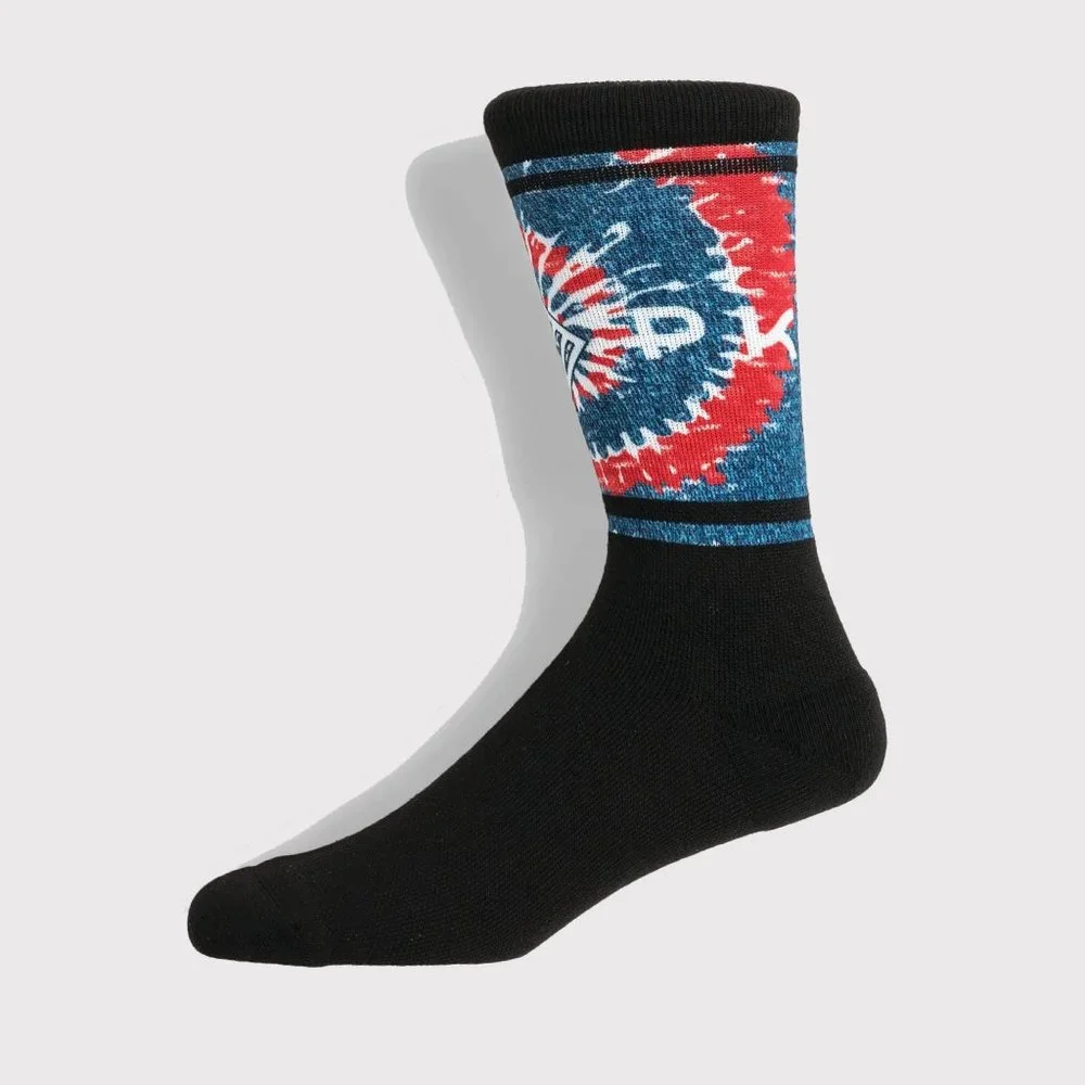 Dwyane Wade Men's Athletic Knit Dyed Crew Socks, Black Size L (6-12)